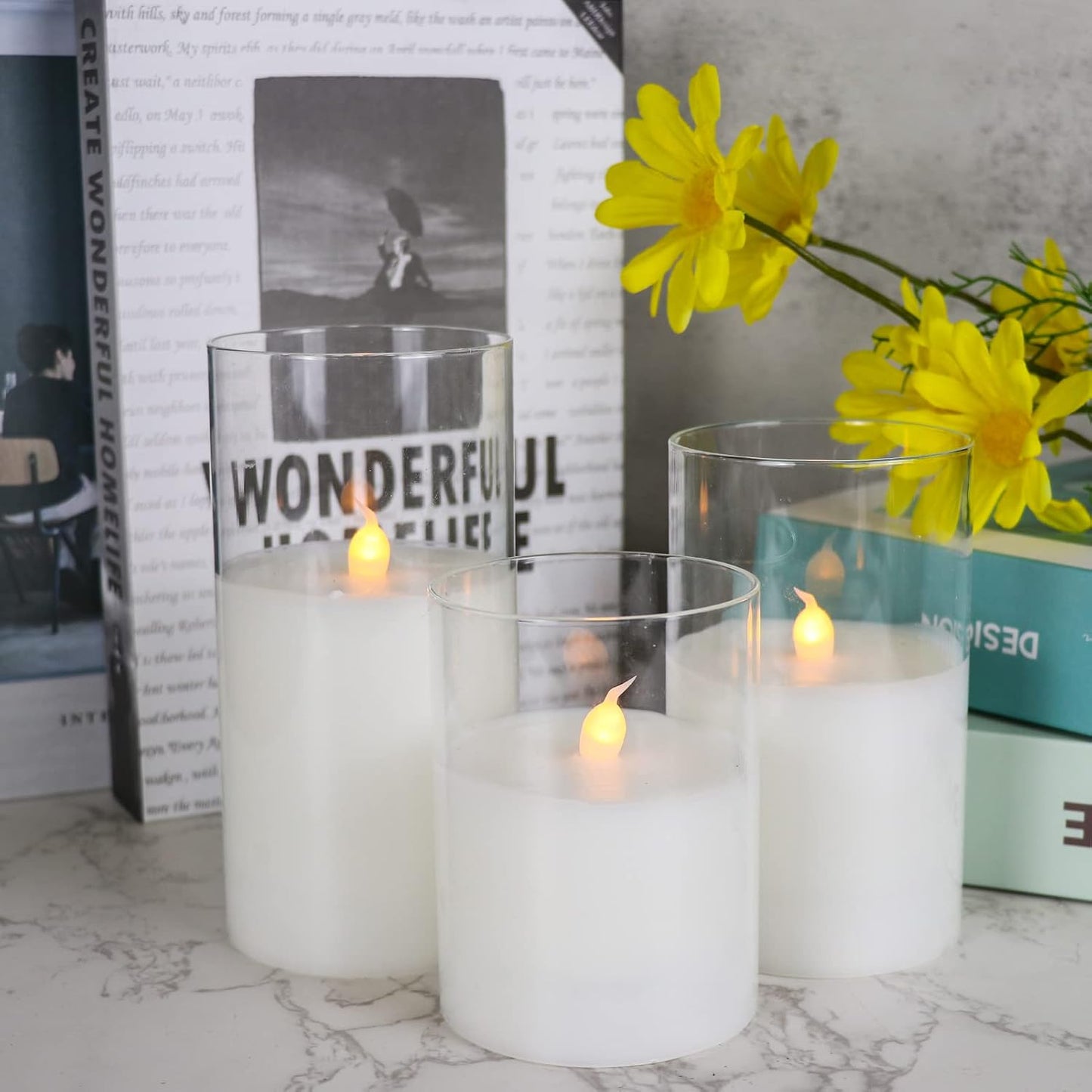 Celeste Flameless Candle Set