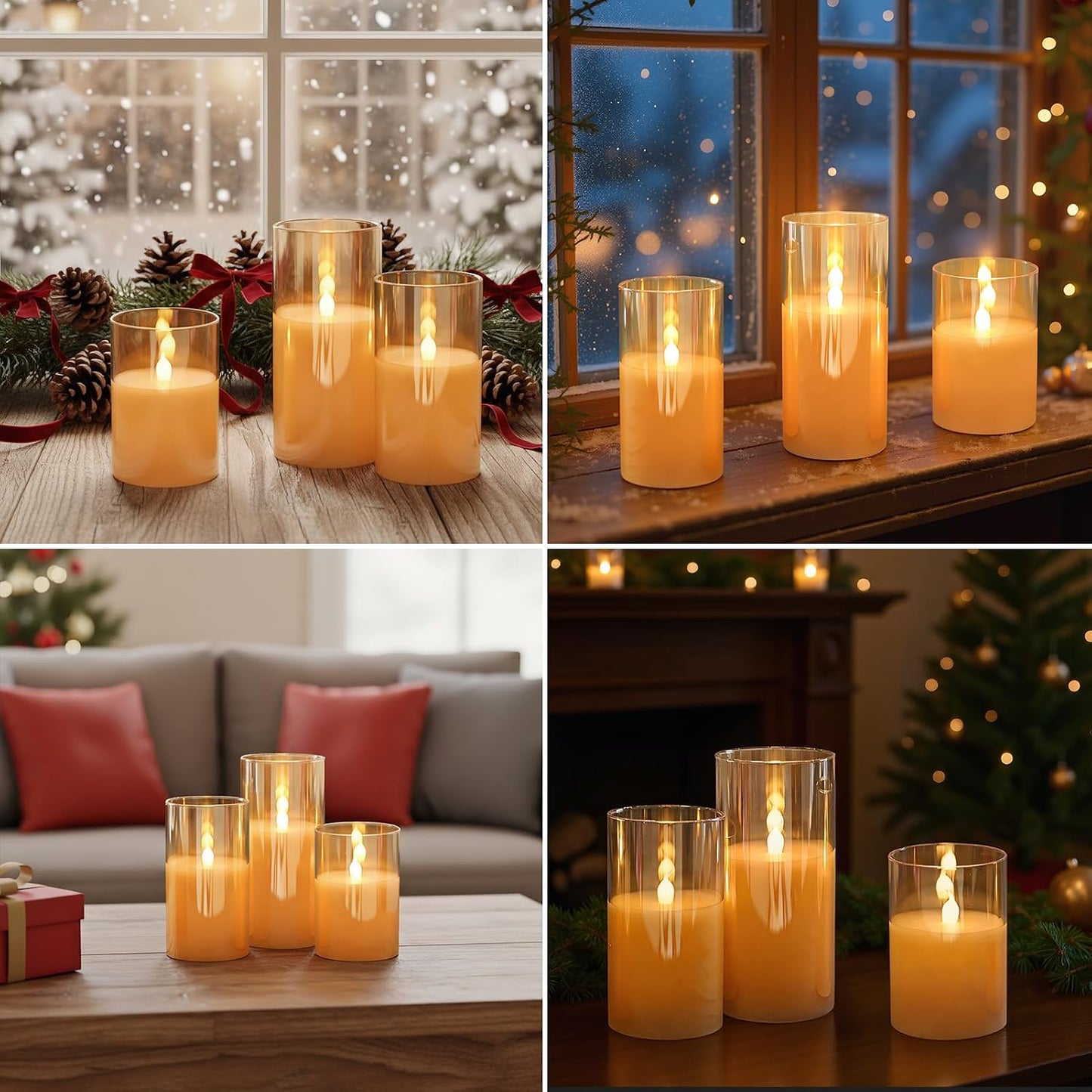 Celeste Flameless Candle Set