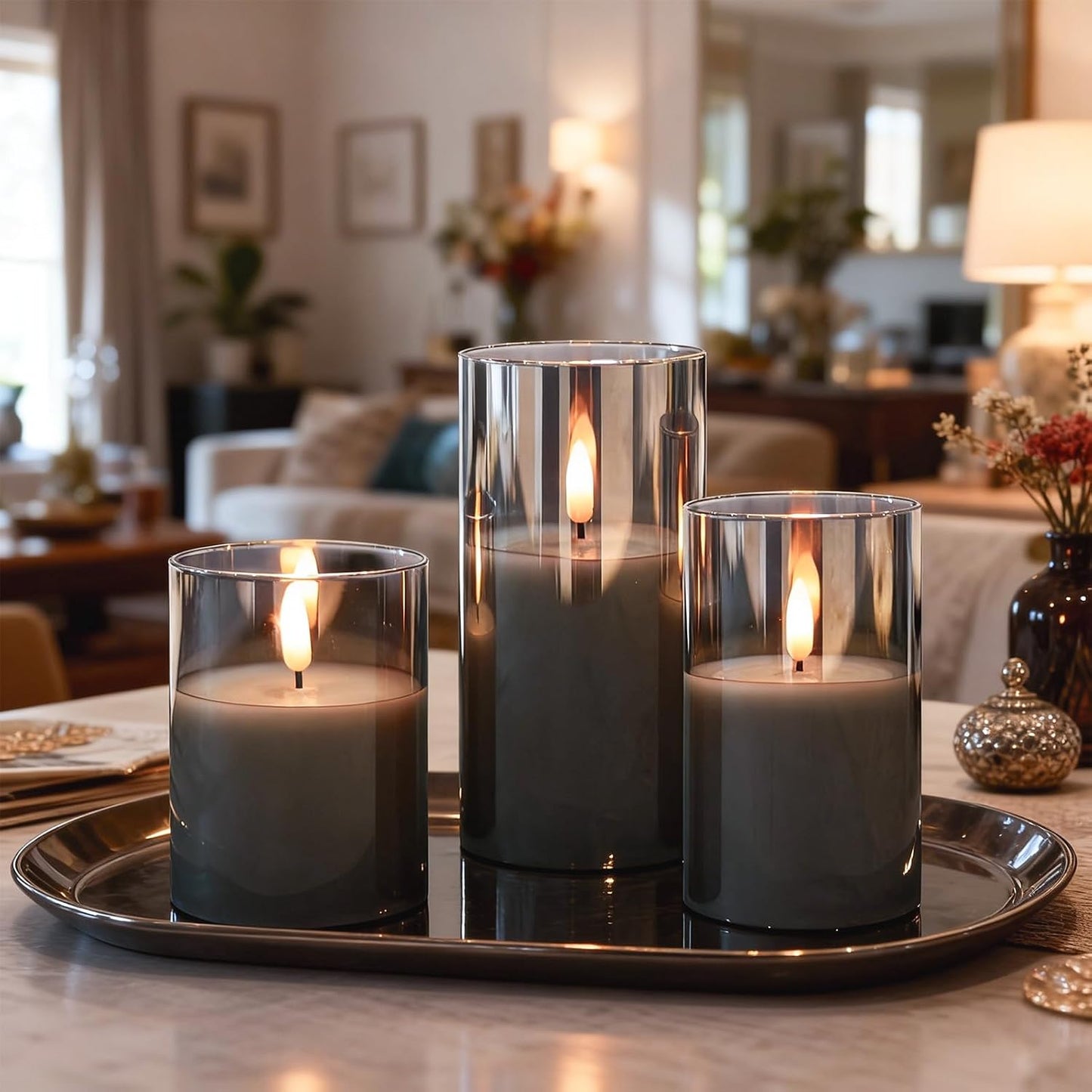 Celeste Flameless Candle Set