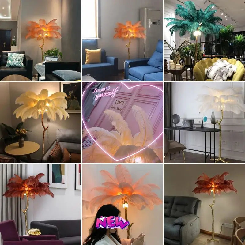 Aveline Feather Lamp