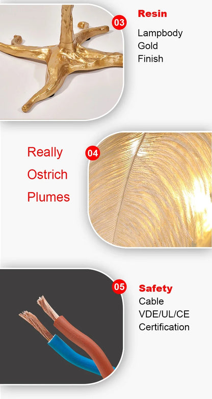 Aveline Feather Lamp