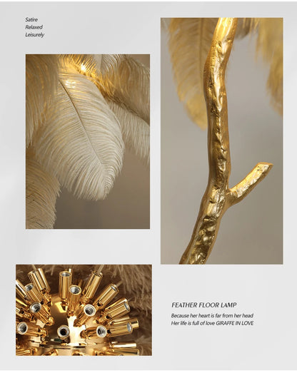 Aveline Feather Lamp