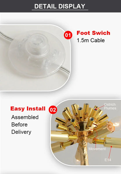 Aveline Feather Lamp