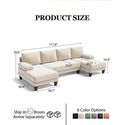 Beige Curve Sectional